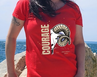 T-shirt Ram Zodiac - astrologie-T-shirt met V-hals