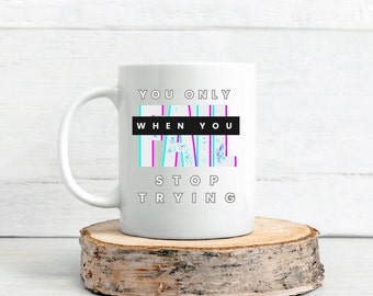 Tazza da caffè con citazione motivazionale: regalo in ceramica bianca da 15 once