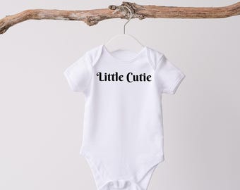 Little Cutie bodysuit, Cute Baby bodysuit, baby shower, baby announcement, baby gift, baby boy, baby girl