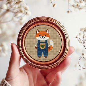 Fox Cross Stitch Pattern for Beginners, Cute Animals Embroidery, Modern Funny Cross Stitch (PDF Pattern Download)