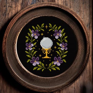 Halloween Mystical Crystal Ball Cross Stitch Pattern: Esoteric Embroidery (PDF Download)
