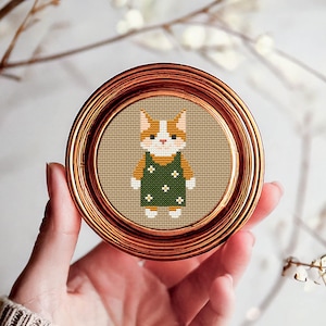 Funny Cat Cross Stitch Pattern for Beginners, Cat Embroidery, Animals Cross Stitch (PDF Pattern Download)