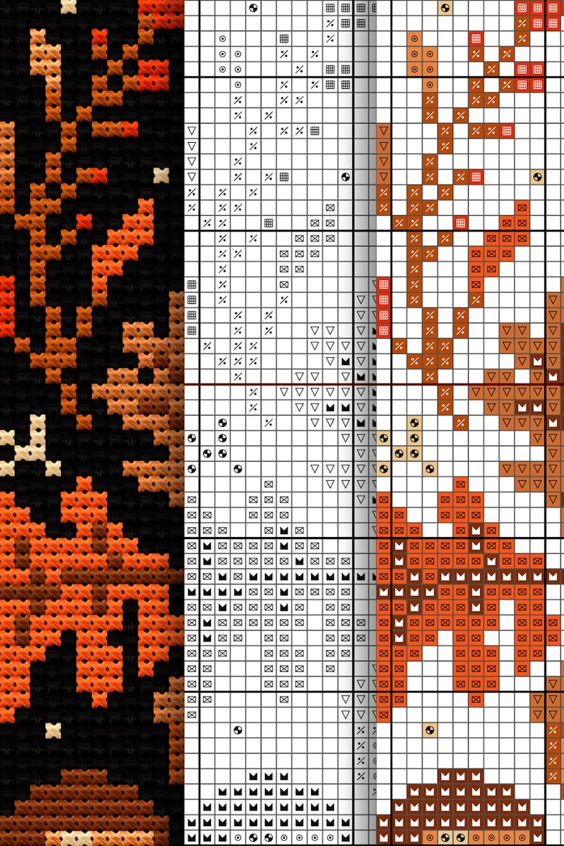 Autumn Sampler Cross Stitch Pattern, Pumpkin, Fall Embroidery (PDF ...