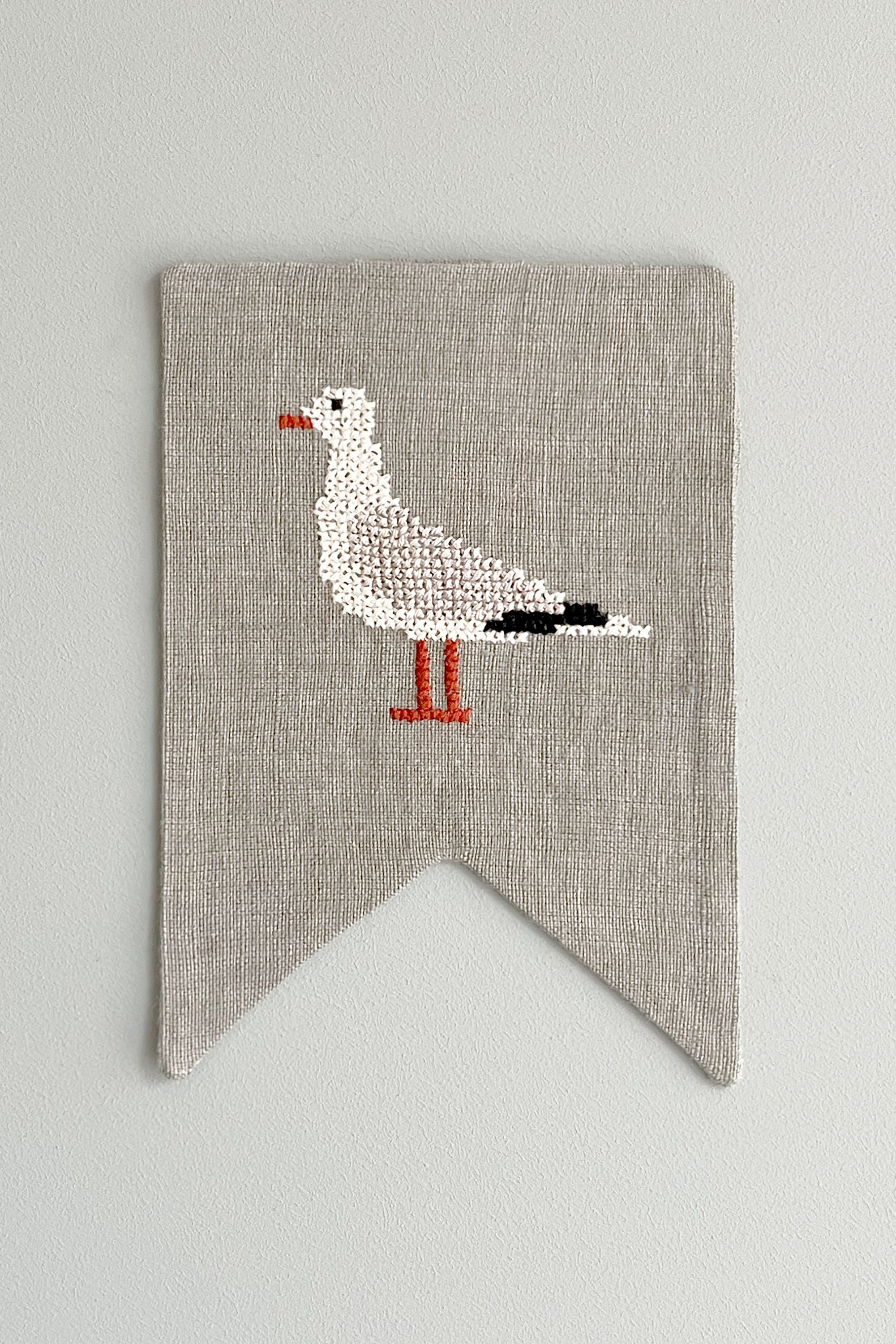 Gull Cross Stitch Pattern for Beginners, Marine Embroidery, Embroidered ...