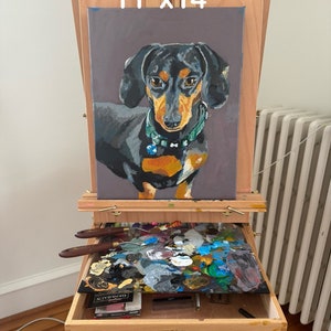 Hand-painted Custom Pet Portrait Acrylic Dog or Cat Painting image 5