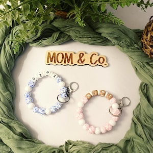 Pulsera de cuentas de silicona personalizada / Regalos para cualquier persona / Regalos para maestros / Amigo / Simplemente porque sí / Esposa / Mamá / Llavero / Moderno