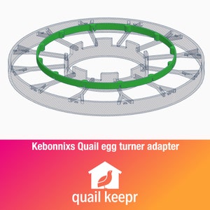 Kebbonixs Quail egg turner adapter - STL files to 3d print at home