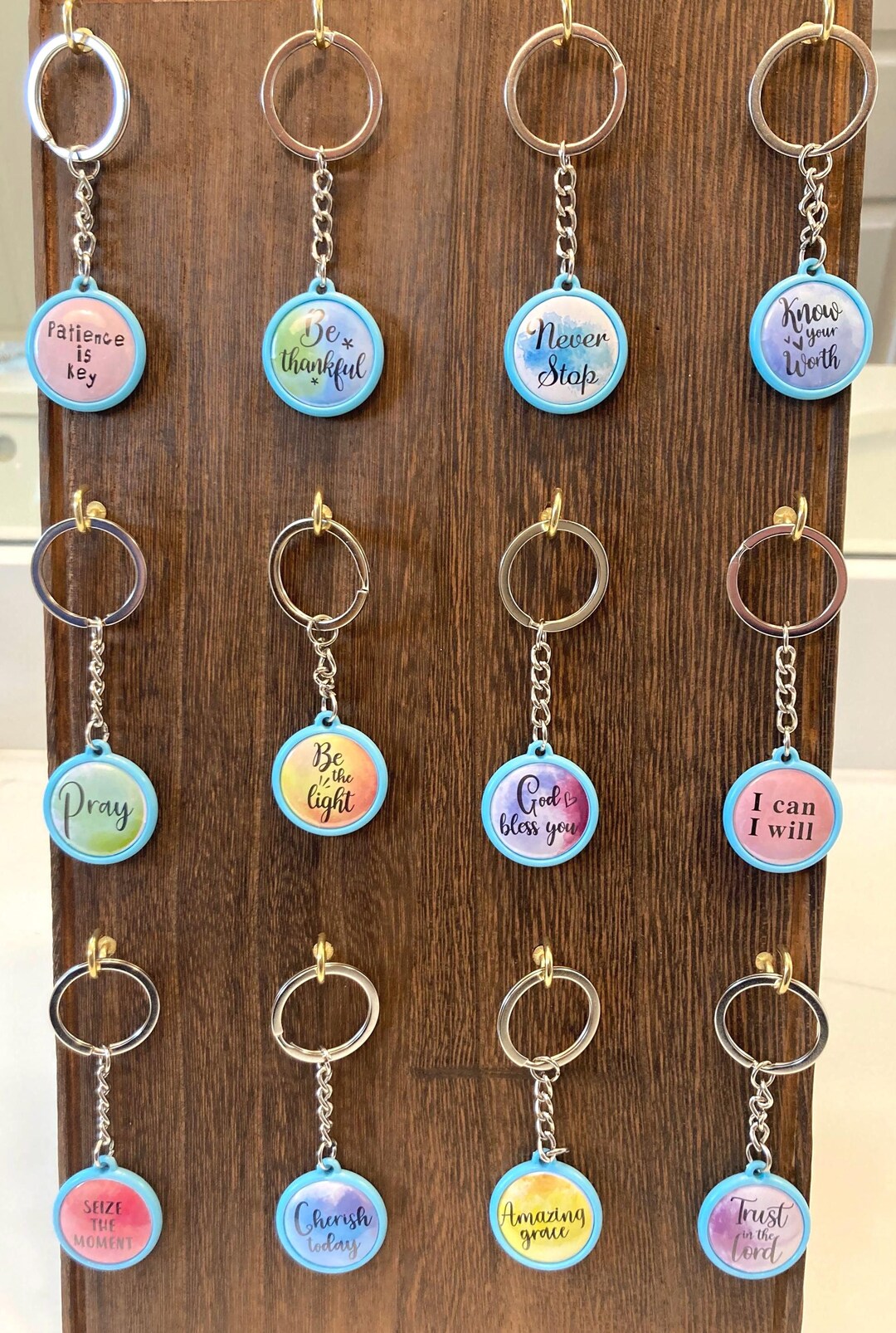 Inspirational Button Keychain: Motivational Quote Charm. 1 Inch ...