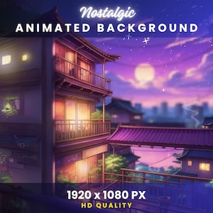Animated Background Lofi Nostalgic Apartment Vtuber Background Lofi Twitch overlay vtuber background lofi vtuber Anime Style