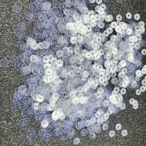 300 pieces flat clear 4mm or 5mm or 6mm wide round flat sequins image 1