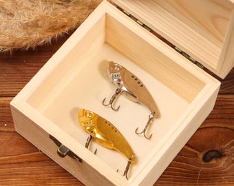 Personalized Fishing Lure Set，Fishing Gift for Dad，Custom Engraved Lure Box，Father’s Day Fishing Gift，Gift for Fisherman