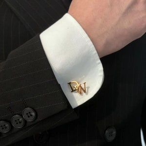 Gemelos iniciales de padrinos de boda personalizados, gemelos personalizados para hombres, gemelos de regalo para él, regalos de aniversario, novio, gemelos de padrino,