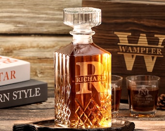 Groomsman Gifts，Personalized whiskey decanter set for Men with premium engraving，Wedding Gifts，Best Man Gift，Whiskey Gifts，Groomsmen Gifts，