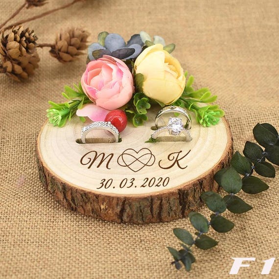 Rustic Engagement Ring Keeper Personalised Rustic Wedding