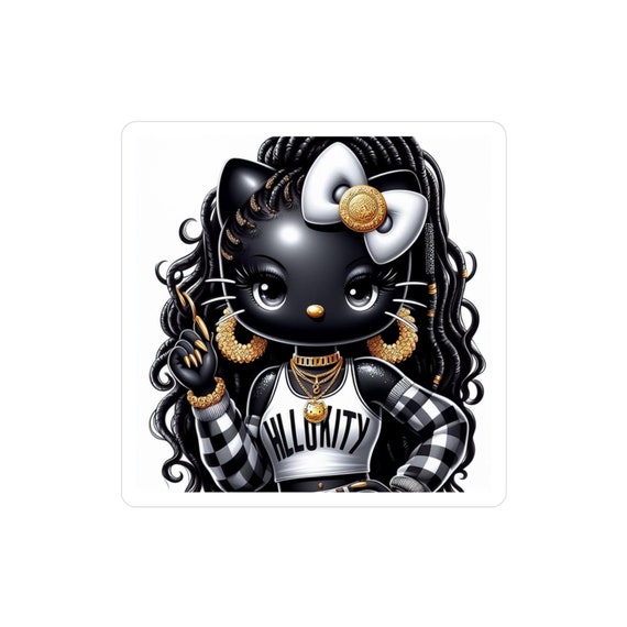 Black Hello Kitty Sticker