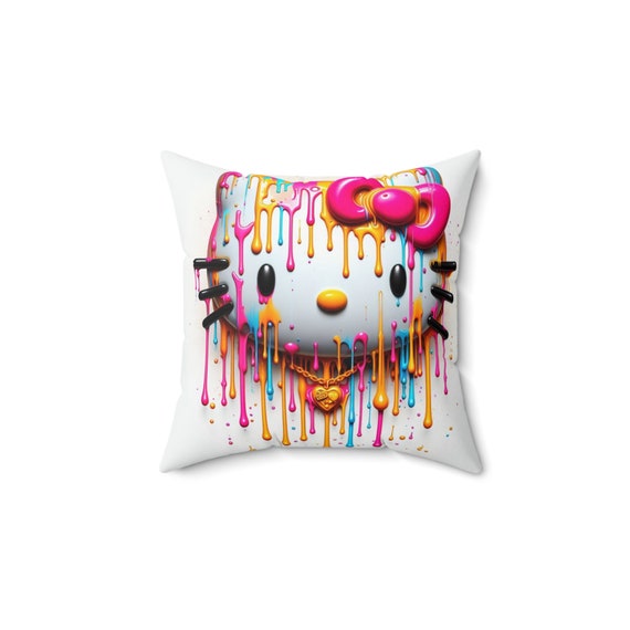 Hello Kitty Faux Suede Square Pillow