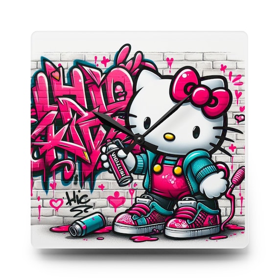 Hello Kitty Acrylic Wall Clock