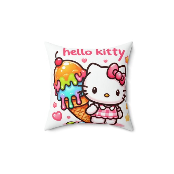 Ice Cream Hello Kitty Square Pillow