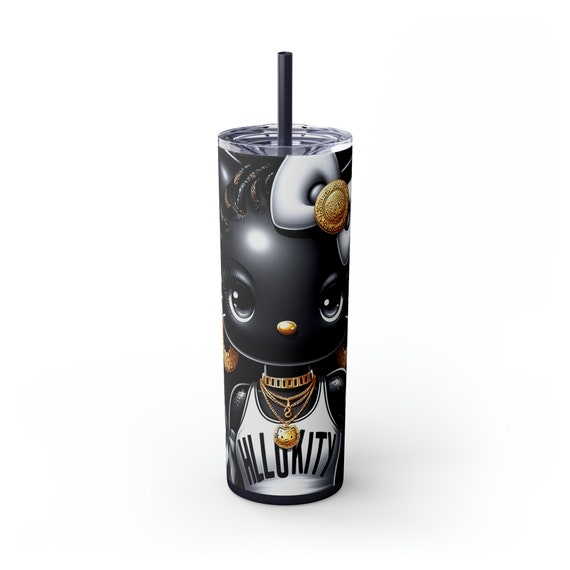 Custom Hello Kitty Skinny Tumbler with Straw, 20oz