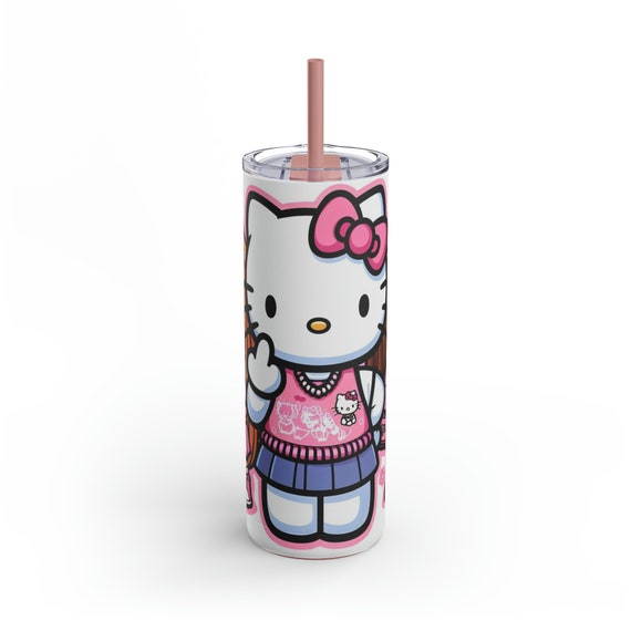 Hello Kitty Skinny Tumbler, 20oz| Custom Hello Kitty Tumbler| Hello Kitty Cup