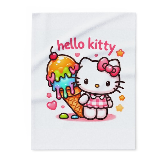 Ice Cream Hello Kitty Arctic Fleece Blanket