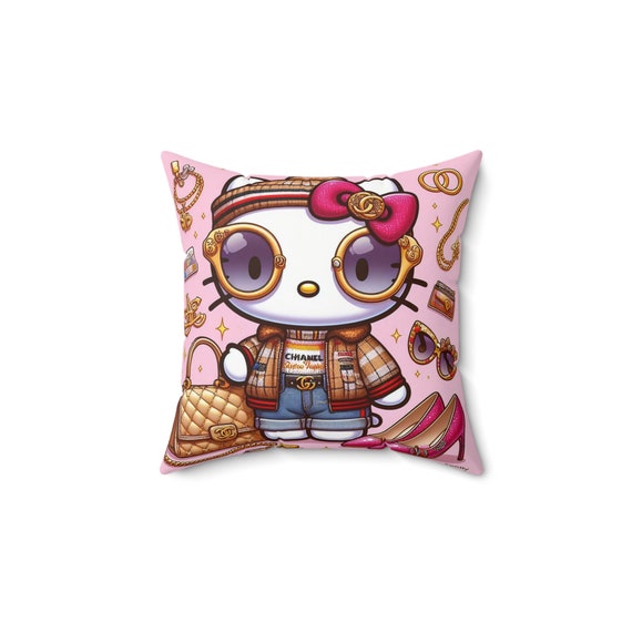 Hello Kitty Faux Suede Square Pillow