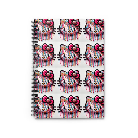 Drippy Hello Kitty Spiral Notebook - Ruled Line