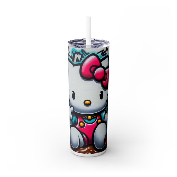 Ice Cream Hello Kitty Skinny Tumbler with Straw, 20oz