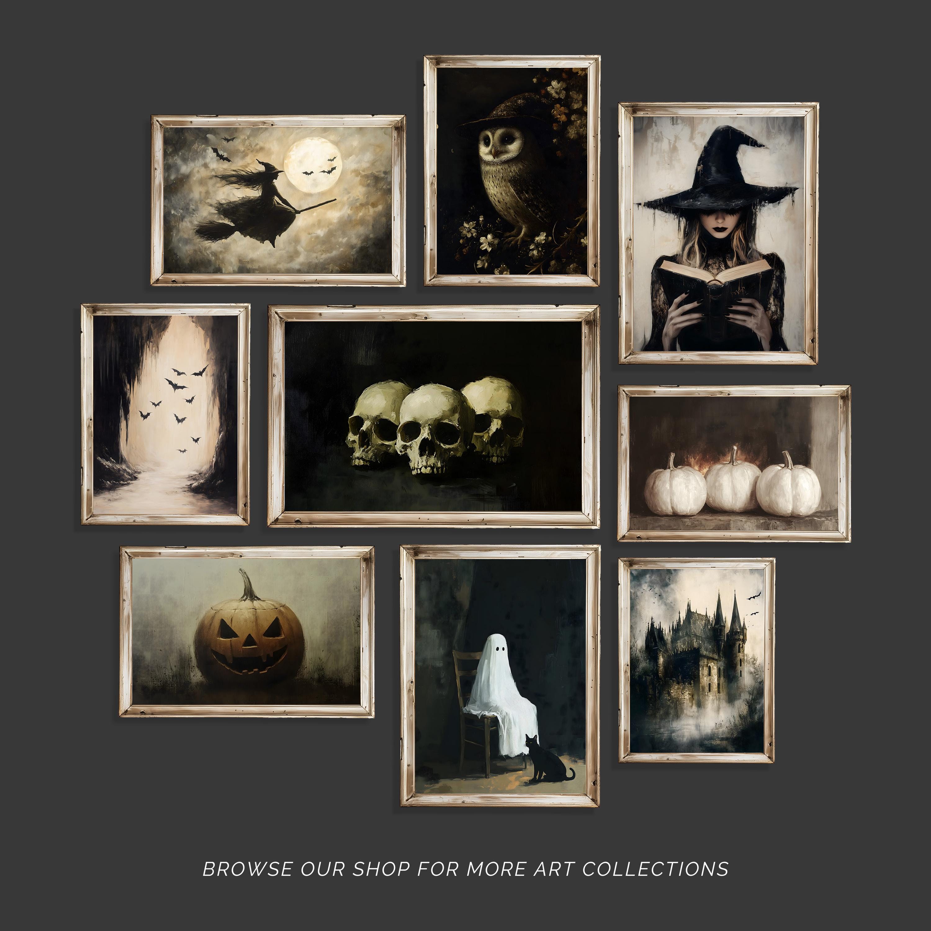 Vintage Halloween Print Set: Spooky Gothic Gallery Wall (digital ...