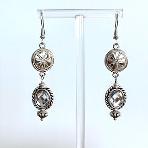 Silber lange Ohrringe, Statement Ohrringe, leichte Ohrringe, Tropfen einzigartige Ohrringe, Silber geometrische Ohrringe, Unisex Ohrringe, Geschenk für sie