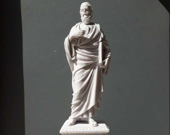 14.17 inches Socrates Bust Statue –  Matte White Polyester Sculpture