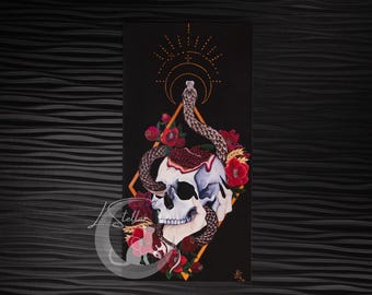 Persephone Art Print: Gothic Witchy Wall Decor, Original Painting