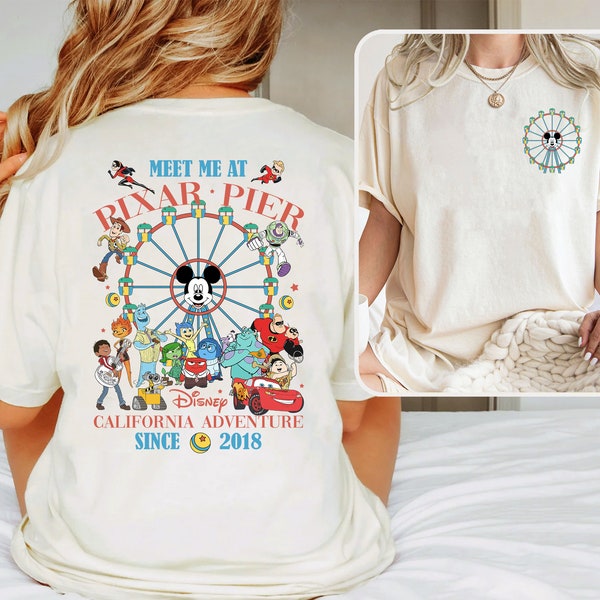 Vintage Meet Me At Pixar Pier Shirt, Pixar Pier Disneyland Shirt, Disneyland Pixar Fest 2024 Shirt, Disneyland Shirt, Disney Vacation Shirt