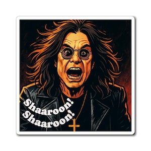 Magnet Ozzy Osbourne - Aimant pour réfrigérateur Rock Star, cadeau pour mélomane, déco culture pop, décoration de style vintage, cadeau d&#39;anniversaire unique