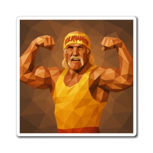 Hulkamania Magnetic Art, Motivational Kitchen Decor, Gifts for Wrestling Fans, Pop Culture Magnets, Unique Home Accents