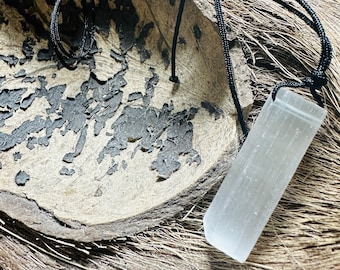 Selenite Crystal Necklace