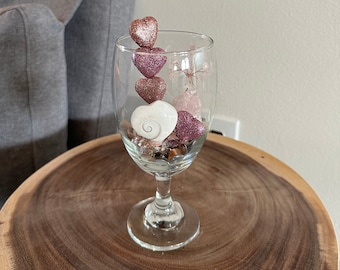 Crystal Terrarium Crystal Rose Quartz Terrarium Rose Quartz Valentines Terrarium Valentines Heart Terrarium Gift Valentines Home Decor