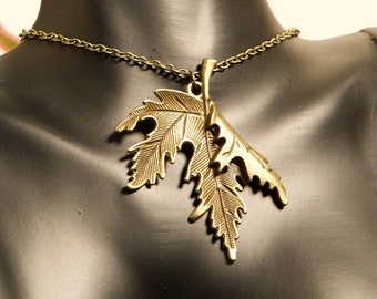 Elegant Folded Leaf Necklace