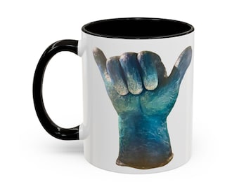 Hand Loose Ocean Ceramic Mug  Various Colors Available