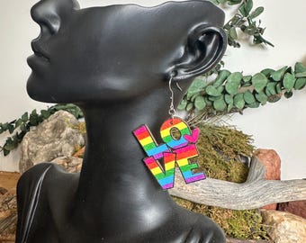 LGBTQ+ Pride Rainbow Earrings  Various Designs