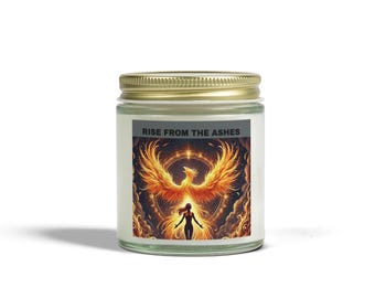 Coconut Apricot Wax Phoenix Rise from the Ashes Candle  4oz and 9oz Available Various Scents