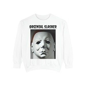 Unisex Garment-Dyed Sweatshirt - 80s Horror Film - Michael Myers Movie - Michael Myers Clothing -Halloween Apparel - Halloween Sweatshirt