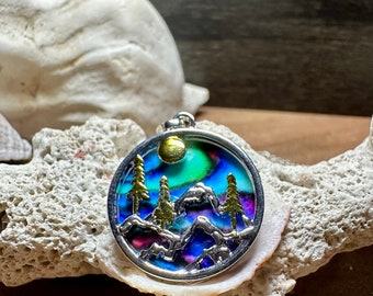Necklace Silver Necklace Nature Jewelry Unique Jewelry Mountain Necklace Handmade Jewelry Mountain Art Gift for Her Personalized Jewelry