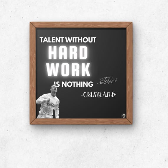 Cristiano Ronaldo Quote Poster 