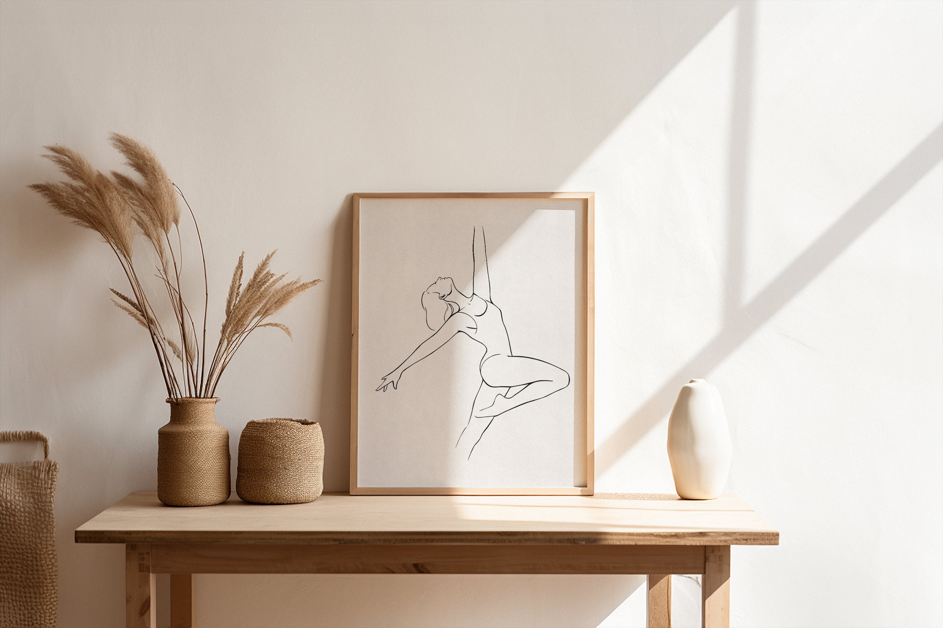 Minimalist Woman Illustration DIGITAL Printable, Female Line Wall Art ...