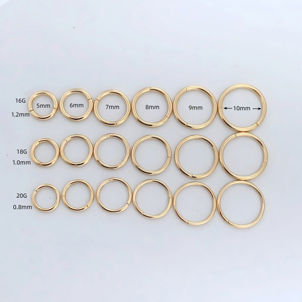 Solid 14k Gold Clicker Earrings Etsy