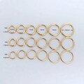 14K Solid Gold Hinged Clicker Hoops Huggie Hoops Cartilage Earrings Earlobe Helix Conch Hoops Gold Nose Rings Fine Cartilage Piercing Hoops