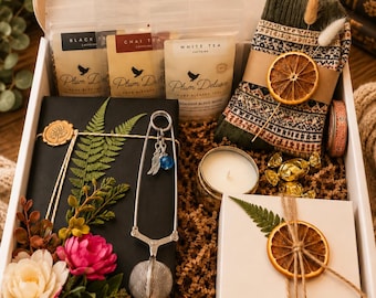 Tea Lovers Gift Box with Books, Blind Date With a Book Gift Box, Self Care Gift for Gourmet Tea Drinkers