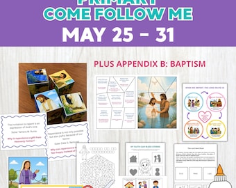 Actividades para la lección de Primaria de Ven, Sígueme 2026 (del 25 al 31 de mayo) (Imprimible)