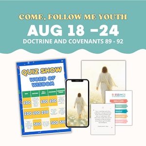 Come Follow me August 24, Young Women and Young Men Lesson ,lesson plan CFM, yw and ym lesson, youth lesson